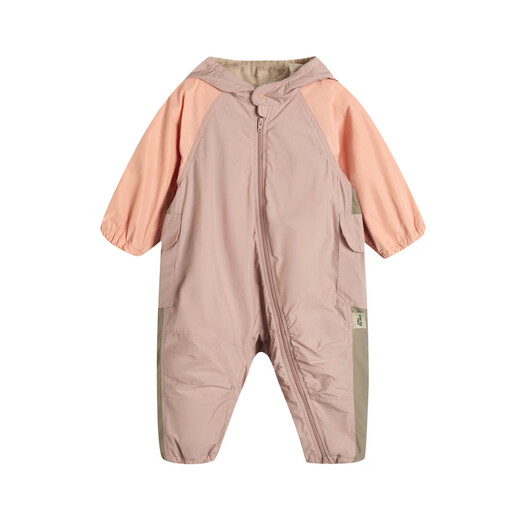 Jnby por Jnby [Agregar Velvet] ropa de tela Jiangnan Baby Repelent Baby Jumpsuit otoño e invierno niños y niñas yo9f10590 671/polvo gris 90 cm