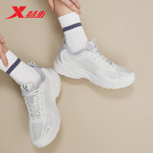 
Xtep men's shoes sports casual shoes spring and summer mesh breathable soft elastic lightweight heighten dad casual shoes men