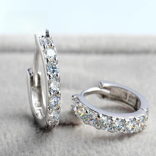 DL 1998 Fat Donglai same style earrings 18k gold 18 Moissanite earrings AU750 rose gold temperament ear bone buckles 18K yellow l rose gold earrings 11mm single