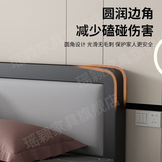 瑶颖(免安装)折叠床单人床家用午休床办公室午睡床陪护床硬板床铁床  100cm宽【软包双折+加粗框架】