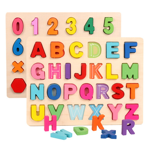 Junta de combinación de letras digitales para niños de madera forma de color de bebé Board de rompecabezas de rompecabezas de rompecabezas de la educación temprana