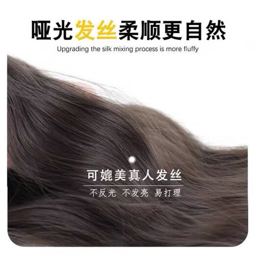 Gu Wenlun's hat with wig for middle-aged and elderly women in autumn and winter new fashion embroidered butterfly beret simulated short curly hair brick red hat (black brown hair) hair net