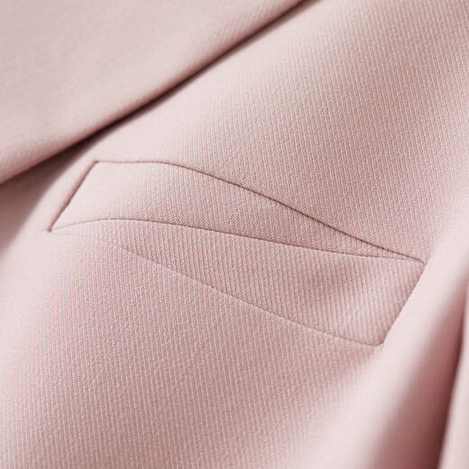 尚都比拉休闲通勤西装外套女春秋宽松外套高级感穿搭小西服 粉色 S 