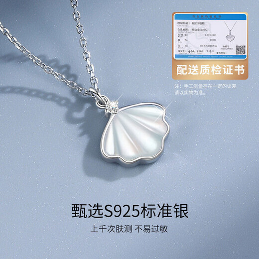 Chaoyan Duixi 520 Valentine's Day gift for girls, friends and wives, romantic and creative high-end necklace, lipstick, perfume gift box, lifting apple box-S925 silver necklace