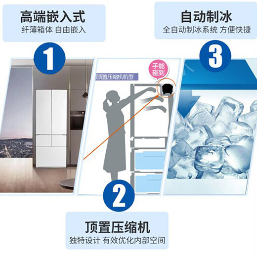 Panasonic built-in ultra-thin refrigerator 58cm 453L multi-door refrigerator Ultrasonic humidification and preservation Nanoyi deodorization and sterilization Pearl white with automatic ice maker NR-EW45TGA-W