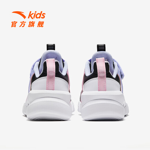 Anta Children's Sneakers for Girls's Shoes for Automne, New Velcro Leather Face Windproofing Soft Soed Chaussures, noir / Anta White / Pool Blue-2 35 pieds de longueur d'environ 22 cm