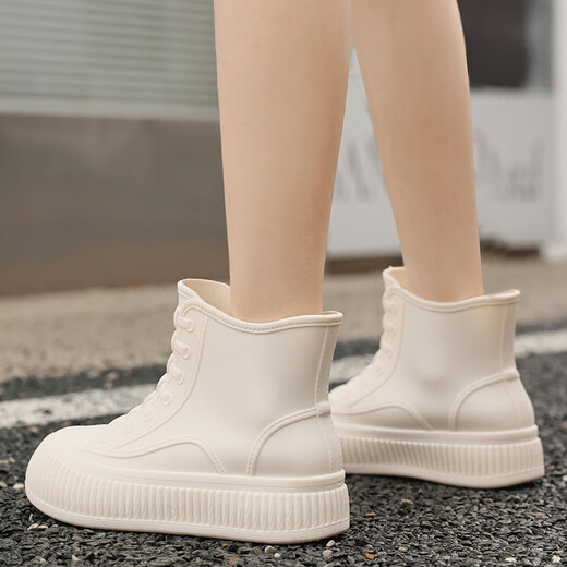 Fujian Rain boots for women short tube students fashionable waterproof shoes outdoor non-slip boots overshoes for women low top rubber shoes short rain boots fashionable rain boots [38 size standard size]
