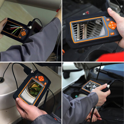 General Heng 5 million dual-lens industrial endoscope high-definition camera pipeline inspection and repair waterproof probe autofocus three times magnification - universal for far and near - 12.5mm + 5 meters