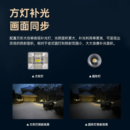 Qiao An double camera 10 million camera outdoor surveillance wireless wifi network full color night vision home 360 degrees no dead angle with night vision panoramic voice rotation outdoor [Jiqing three-lens WiFi version] + power outage monitoring 15-day full-day loop recording 1080P + wide angle (monitoring 3-8 meters)