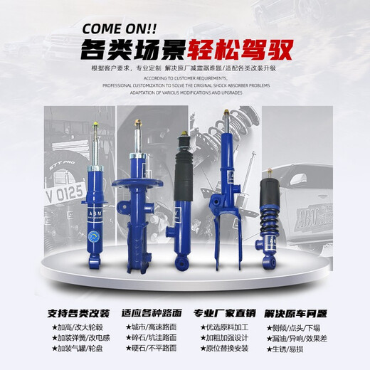 Applicable to Peugeot 3008 4008 5008 308 408 307 front and rear modification adjustable upgrade shock absorber upgrade 3/4/5008 [Soft and Hard Adjustable] increase and reduce shock absorber