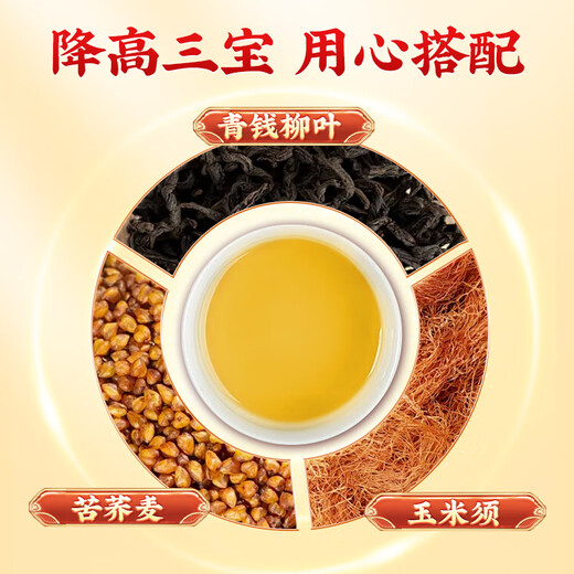 北京同仁堂玉米须桑叶茶包降搭血糖青钱柳叶葛根苦荞茶养生茶压脂茶160g