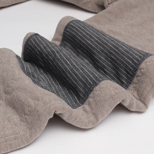 Yalu Men's Mulberry Silk Wool Warm Cotton Pants Plus Velvet Thickened Knee Pads Slim High Waist Warm Pants Youth Slim Cotton Pants Iron Gray - Silk Thickened XL (2.2-2.4 Feet) Brand Authentic Quality Reliable