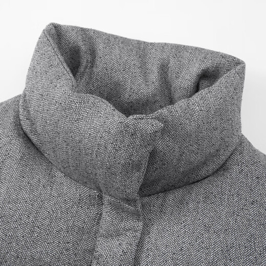 Xiangying Stand Collar Gray Down Jacket Women's Short 2025 Winter New Small High-end Bread Jacket Gray S