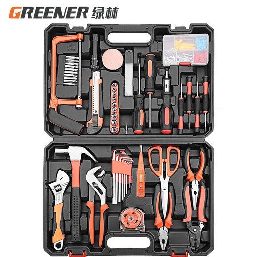 GREENER household tool box set hardware tool multi-functional electrician woodworking telecommunications maintenance (Zunwang version) set