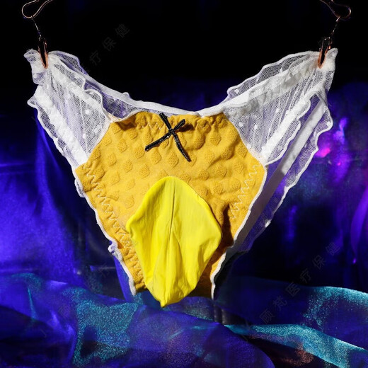 Long Night Men's Sexy Transparent Mesh Oil Gloss J Set Sexy Low Waist Briefs Large Size Aircraft Lace Briefs Sexy Men's Underwear See-through Thong White XL Size (Open) 130--170Jin Jin is equal to 0.5 kg