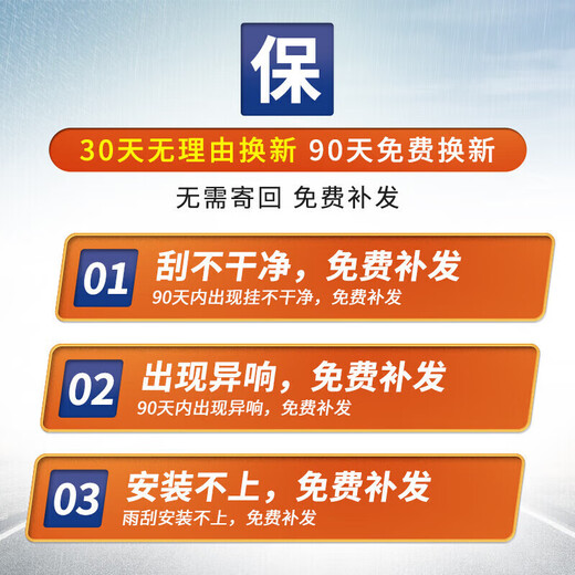 Yitu BYD Qin PLUS/Qin PRO special boneless wiper Qin PLUS wiper BYD Qin PRO wiper original car size car wiper (1 pair pack) A-grade rubber strip