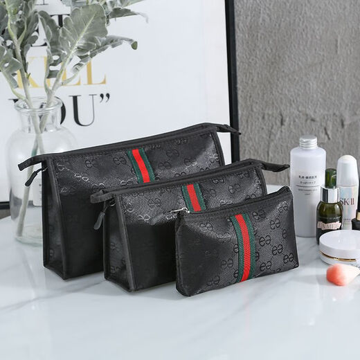 Travel makeup storage bag, portable toiletry bag, waterproof business trip, change, keys, small items, mini storage bag, Khaki - medium - size 22*13cm