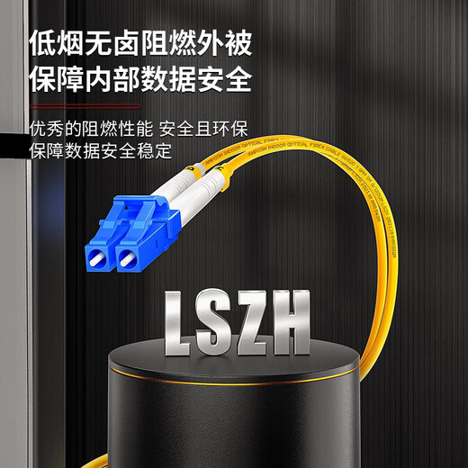 安普康（AMPCOM） 电信级光纤跳线LC单模单芯双芯SC 9/125低烟无卤环保外被收发器FC尾纤 电信阻燃级LC-FC单模双芯2.0 1米