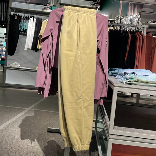 Nike (Nike) pants women's pants 2025 spring new fashion trend comfortable loose breathable casual running training trousers HQ4877-783 Team Gold Fleece S