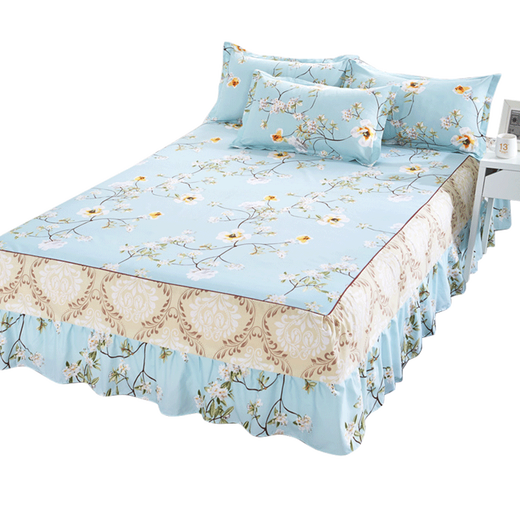 Bedspread, bed skirt type bed cover, single piece dustproof protective cover, summer bed sheet, mattress fitted sheet, all-inclusive anti-slip, strong affection, bed skirt 1.2x2.0m