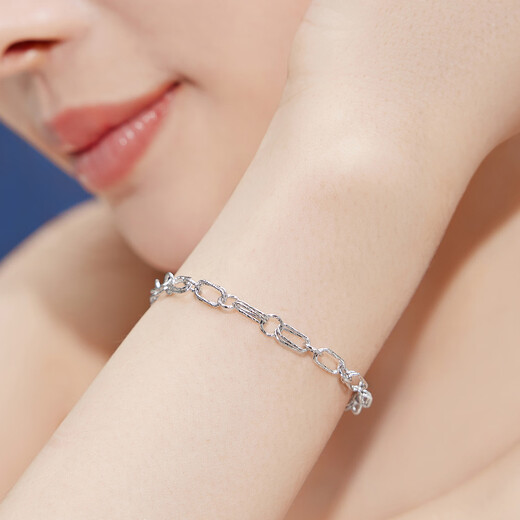 Lukfook Jewelry Platinum Bracelet Interlocking Platinum 950 Double Layer Bracelet Price Approximately 6.45g