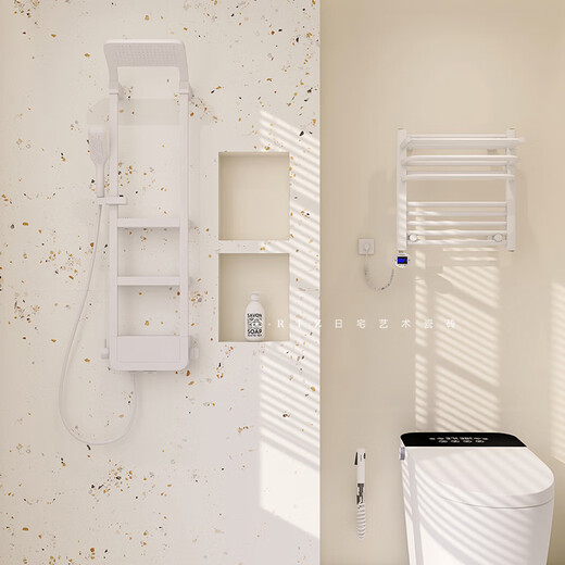 Wen Yijia customized bathroom tiles floor tiles 600x1200 terrazzo anti-slip tiles wall cream style French floor tiles Free grains-K12108 [same model in the main picture] 600x1200
