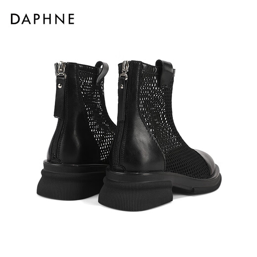 Daphne official Martin boots women's shoes summer thin short-tube British style cool boots women's breathable mesh boots women's hollow mesh sandals black-mesh style 35