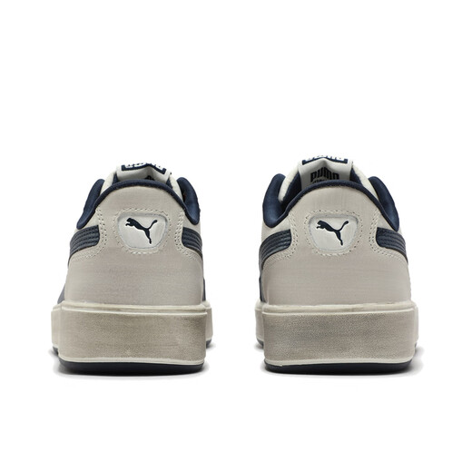 PUMA Dirty Shoes Men's and Women's Low-top Classic Retro Distressed Casual Sneakers LX 399254 Gray-White-Navy Blue-02 40.5