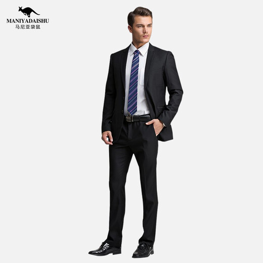 Manya kangaroo suit men's business formal suit men's suit outer version slim fit groomsman groom wedding casual business attire men's single top 185 [54/3XL size] suitable for 160-175Jin [Jin equals 0.5 kg]