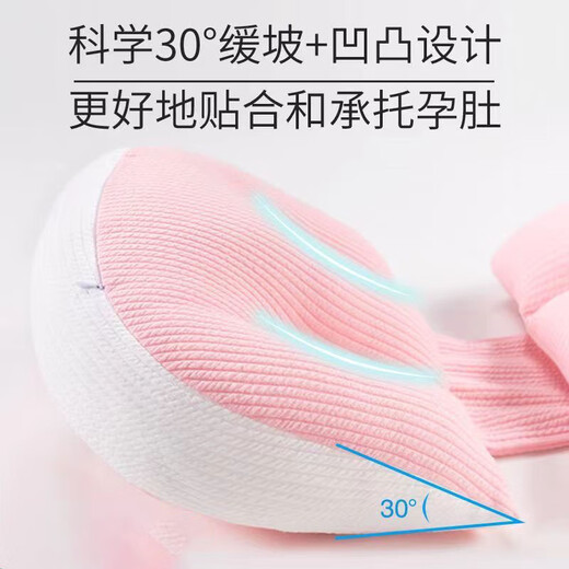 MAGQOO Pillow for pregnant women, waist protection, side sleeping pillow for pregnant women, essential U-type pillow for pregnant women, side sleeping pillow for pregnant women, belly support [Hot selling hot products] Romanti Powder - Breast Pillow for pregnant mothers to fall asleep - Baby healthier
