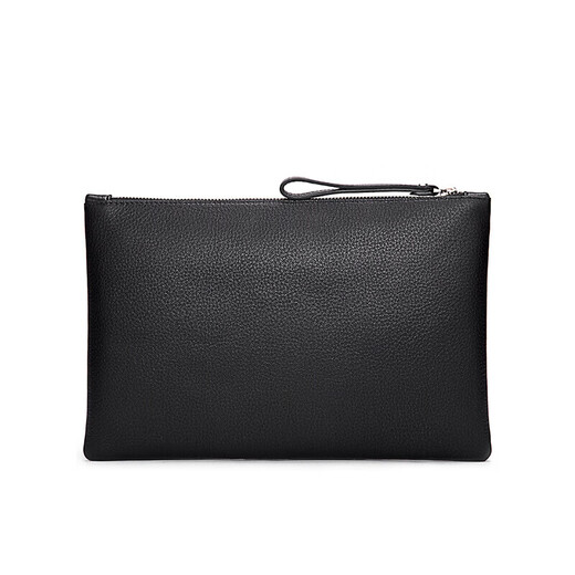 
ELLE HOMME men's handbag, large capacity, cowhide leather zipper, genuine leather wallet clutch EB788203301 black version, birthday gift for boyfriend