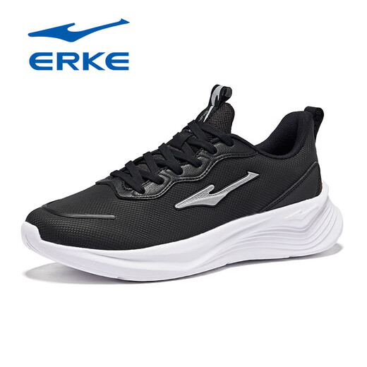 Hongxing Erke Herrenschuhe Leder Leder -Laufschuhe Herren Schwarz -Weiß -Sommer Neue Leichte weiche Sohle -Laufschuhe wasserdichte Lederstudenten Sportschuhe 3523 Schwarz und Grau [wasserdichte Lederabdeckung] 40