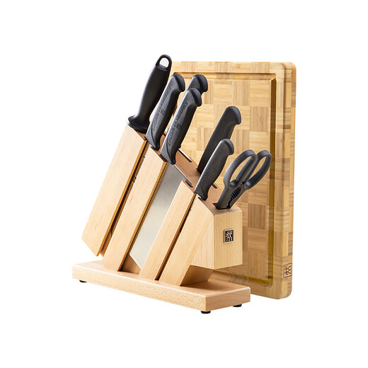 双立人（ZWILLING）Enjoy刀具套装菜刀菜板水果刀剪刀砍骨刀砧板切片刀插刀架9件套