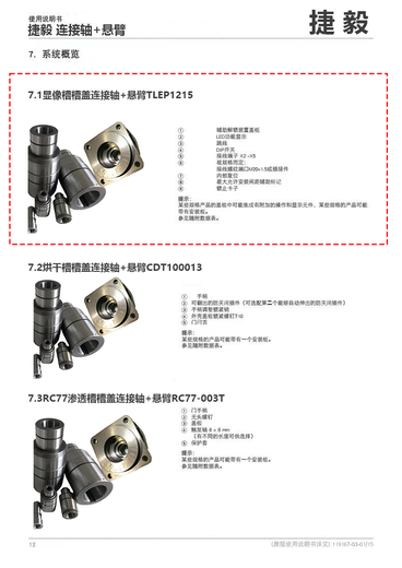 Jieyi imaging tank slot cover connecting shaft + cantilever TLEP1215 / set