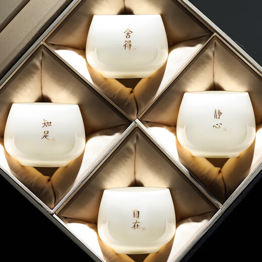 Not clumsy mutton fat jade master cup personal tea brewing single cup Dehua white porcelain ceramic kung fu tea cup meditation cup