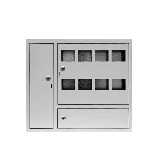 旭工宏升 电表箱8户铁质明装15户暗装10户三相表箱6位12位18位定制插卡表箱定制