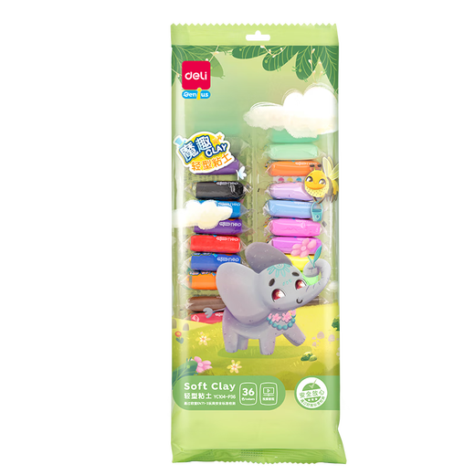 
Deli (deli) 36 color ultra light clay kindergarten baby clay color mud plasticine handmade DIY toy material space sandbags children's school start stationery birthday gift