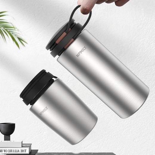 HPMILY Single-layer 304 Stainless Steel Sports Water Bottle Water Bottle Summer Day Portable Carrying Cover Outdoor Travel Leak-proof Handy Cup 304 Stainless Steel Matching Cup Cover - Handy Cup 700ml