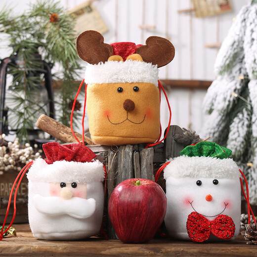 Abaoli Christmas gift bag apple bag Christmas Eve Santa gift bag candy packaging box children's peace fruit bag