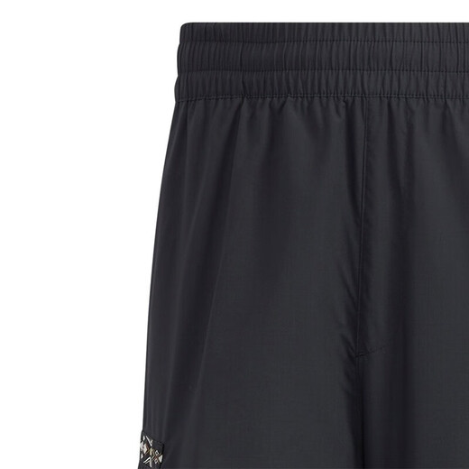 阿迪达斯 （adidas）裤子男装 春夏季新款ins潮时尚梭织工装裤跑步训练健身短裤 HC9737/黑色 XL 建议175-195斤
