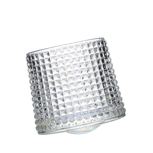 Gata whiskey glass creative rotating cup thickened glass wine glass spirits rotating cup tumbler design glacier drinking glass internet celebrity beverage cup grid + glacier + vertical pattern 3 pieces with 3 bases