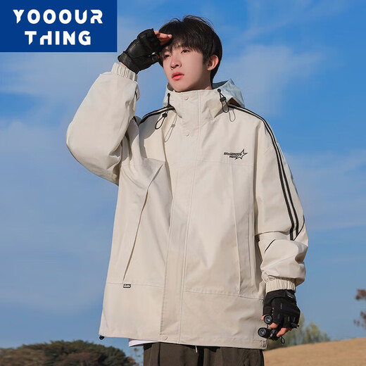 Yooourthing Mountain Ladung Arbeit Top für Männer und Frauen Frühling und Herbst neue städtische leichte Outdoor-Jacke Männer gestickt mit Kapuzenjacke Männer Cyjk9276-mi Xing XL schlägt 120-145Jin vor [Jin gleich 0,5 kg]