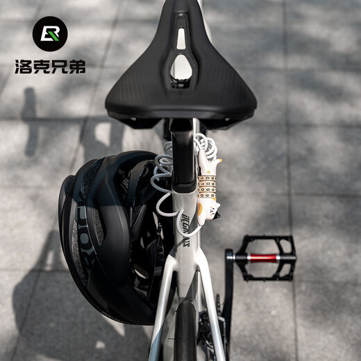 洛克兄弟自行车锁摩托车头盔锁电动车山地公路车密码便携防盗 三花黑猫