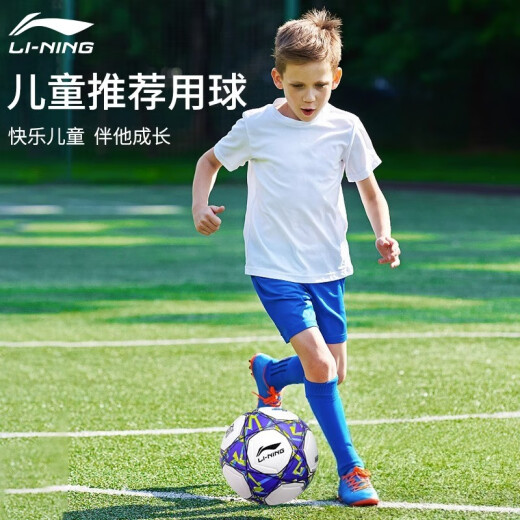 李宁（lining） 足球5号4号成人儿童小学生专用球专业比赛户外训练标准用球 【679-2贴皮款】成人5号