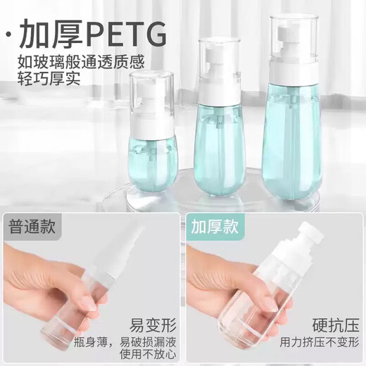 Color de la mañana Botellas separadas 2 paquetes 60 ml de fina botella de spray botella de perfume botella de pulsación de botella de botella de viaje vacío