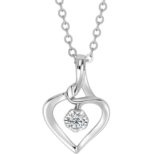 Saturday Fortune 18K gold diamond pendant for women heart-shaped KGDB041265 without chain, about 5 minutes, birthday gift, New Year gift