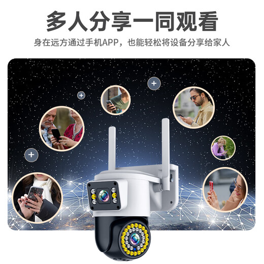 Difang Surveillance Camera Home Home Outdoor High Definition Supillance 360-градусное NO DEAD CONGE с панорамной панорамной панорамной мобильной телефонами.