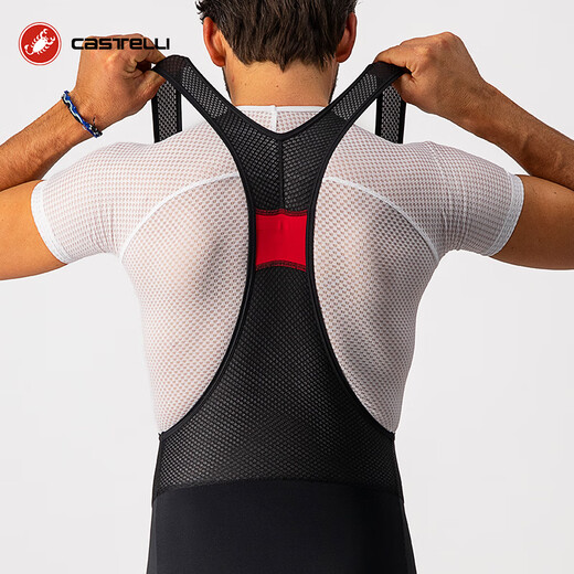 Castelli scorpion cycling jersey men's autumn and winter windproof and water-repellent thickened warm AIR2 cushion suspender trousers 4521521 010 black XL