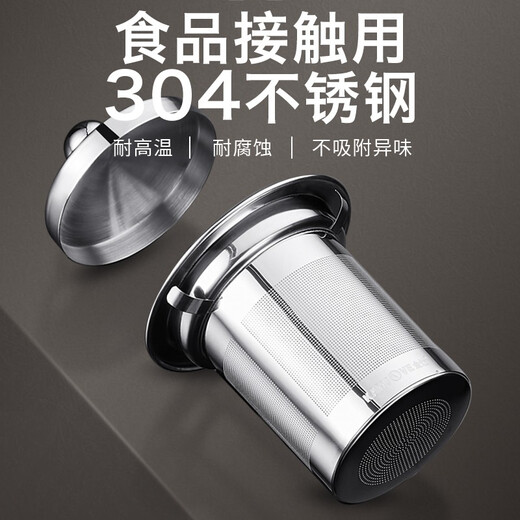 KAMJOVE glass teapot high temperature resistant 304 stainless steel filter flower teapot elegant cup teapot simple tea art pot A-08 800ml