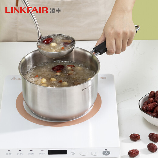 Lingfeng (LINKFAIR) milk pot stainless steel baby food pot uncoated noodle cooking pot snow pan small soup pot gas induction cooker universal 304 milk pot 18cm